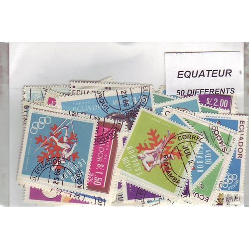 Equateur - Lot De 50 Timbres Differents