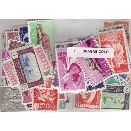 Colonies Espagnoles - Lot De 100 Timbres Differents
