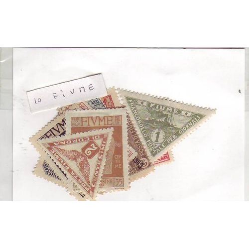 Fiume - Lot De 10 Timbres Differents