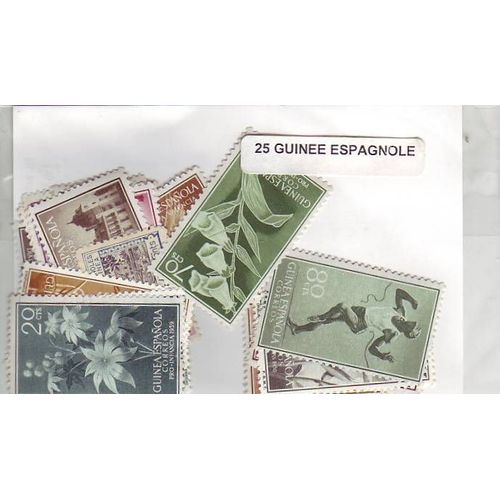 Guinee Espagnole - Lot De 25 Timbres Differents