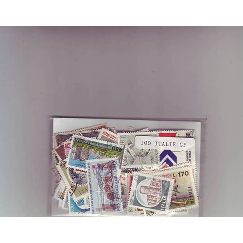 Italie Grands Formats  - Lot De 100 Timbres Differents -