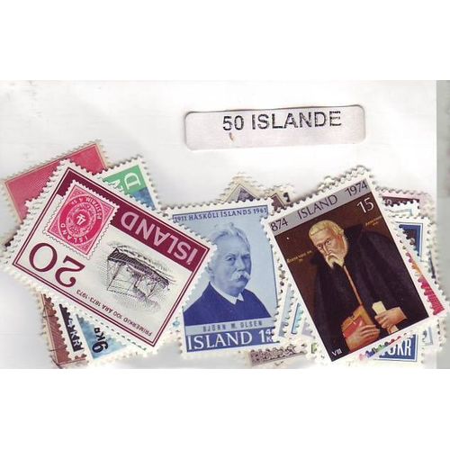 Islande - Lot De 50 Timbres Differents -
