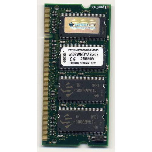 PNY - Memoire - 256 Mo - SO DIMM 200 broches - DDR - 333MHz - PC2700 - 6432WNDXA8G09