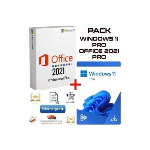 Pack Windows 11 Pro + Office 2021 Pro Licence À Vie Retail 1 Pc