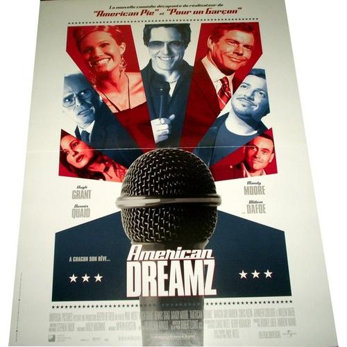 American Dreamz Avec Hugh Grant, Dennis Quaid, William Dafoe / Affiche De Cinéma Originale / Petit Format 40 X 54 Cm