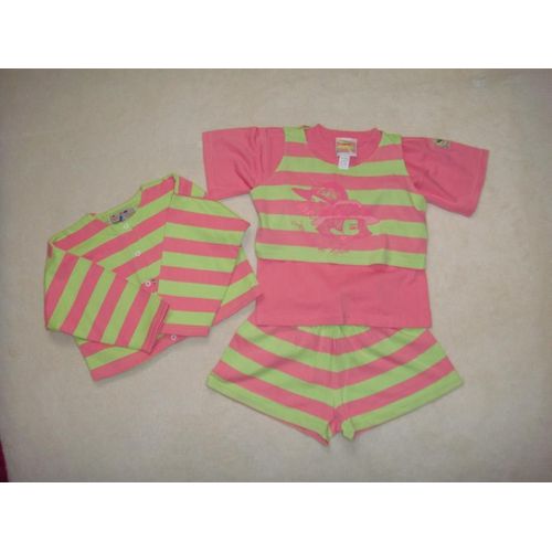 Ensemble Rose/Vert Marèse - 4ans