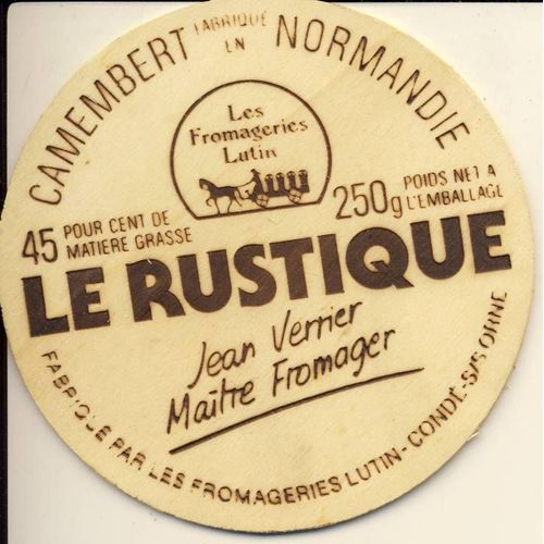 Etiquette De Fromage - Camembert Fabriqué En Normandie Le Rustique