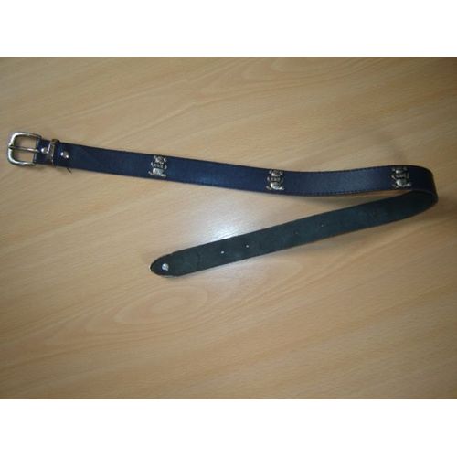 Ceinture Jean's Cuir Bleu Marine