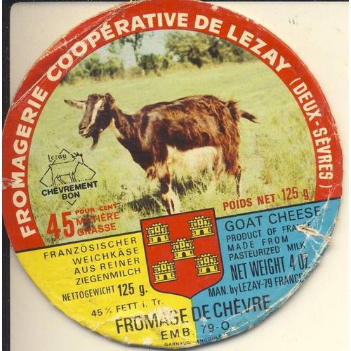 Couvercle De Fromage - Fromage De Chèvre Fromagerie Coopérative De Lezay