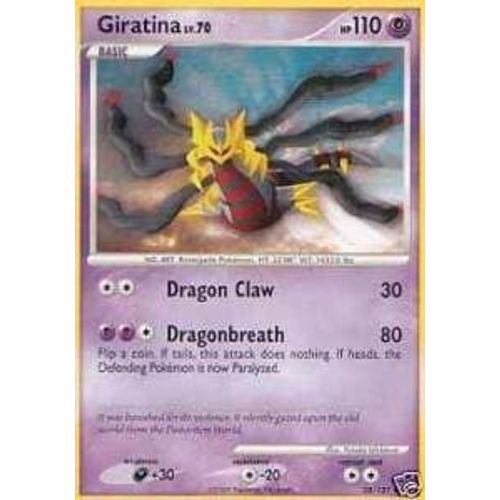 Giratina Niv 70 Pv 110 28/127 Platine