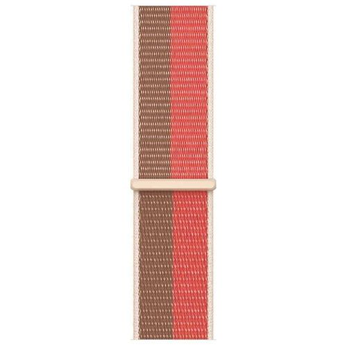 Apple - Boucle Pour Montre Intelligente - 145 - 220 Mm - Pamplemousse Rose, Brun Clair - Pour Watch Hermès Series 7, Hermès Series 9, Series 10, Series 8, Series 9, Ultra, Ultra 2