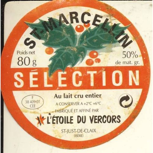 Etiquette De Fromage - Saint Marcellin L'étoile Du Vercors