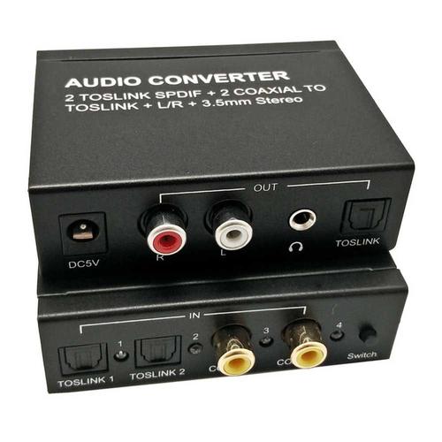 euroconnex convertisseur audio numerique 0325 coaxial toslink 2x2