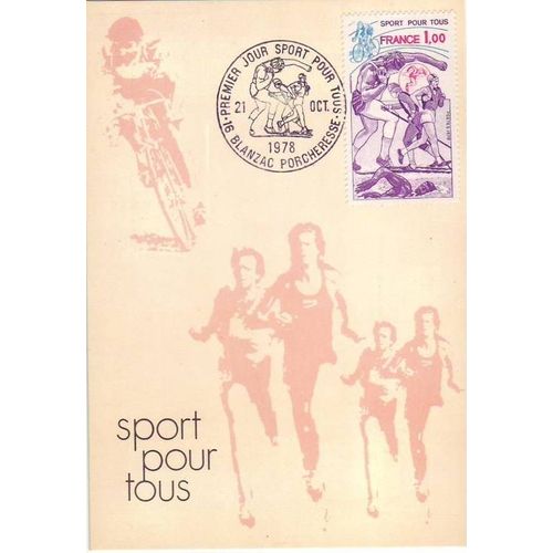 Sport Pour Tous - Blanzac Fdc 1er Jour - Ref 000 090