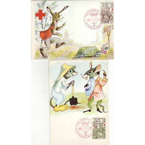Croix Rouge - Chateau Thierry Fdc 1er Jour - ( 2 Cartes ) - Ref 000 094