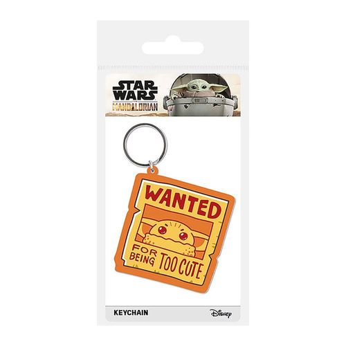 Pyramid International Porte Cles En Caoutchouc The Mandalorian Grougu Wanted