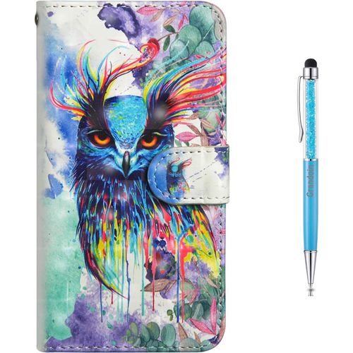 Coque Galaxy Note 9, Tui De Protection Housse En Pu Cuir Avec Tpu Silicone Portefeuille Tui Rabat Fente De Carte Flip Cover Fermeture Magntique Pour Samsung Galaxy Note 9 (Oiseau)