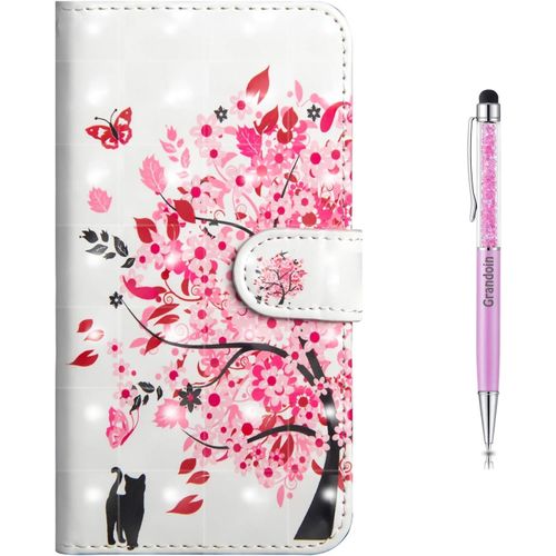 Coque Galaxy Note 9, Tui De Protection Housse En Pu Cuir Avec Tpu Silicone Portefeuille Tui Rabat Fente De Carte Flip Cover Fermeture Magntique Pour Samsung Galaxy Note 9 (Arbre)