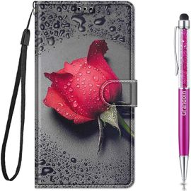 Coque Pour Huawei Honor 9 Lite, Mode Cratif Effet Bookstyle Dsign Tui De Protection Housse En Pu Cuir Avec Portefeuille Fermeture Magntique Fentes Pour Cartes (Rose)