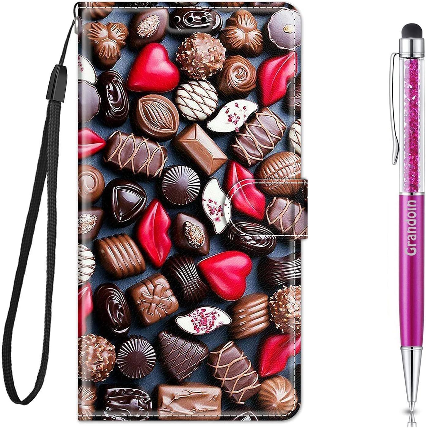 Coque Pour Samsung Galaxy A03 Core, Mode Cratif Effet Bookstyle Dsign Tui De Protection Housse En Pu Cuir Avec Portefeuille Fermeture Magntique Fentes Pour Cartes (Chocolat)