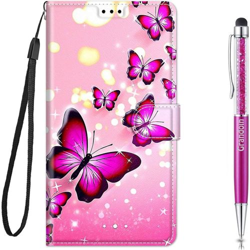 Coque Pour Xiaomi Redmi Note 4 / 4x, Mode Cratif Effet Bookstyle Dsign Tui De Protection Housse En Pu Cuir Avec Portefeuille Fermeture Magntique Fentes Pour Cartes (Papillon 1)