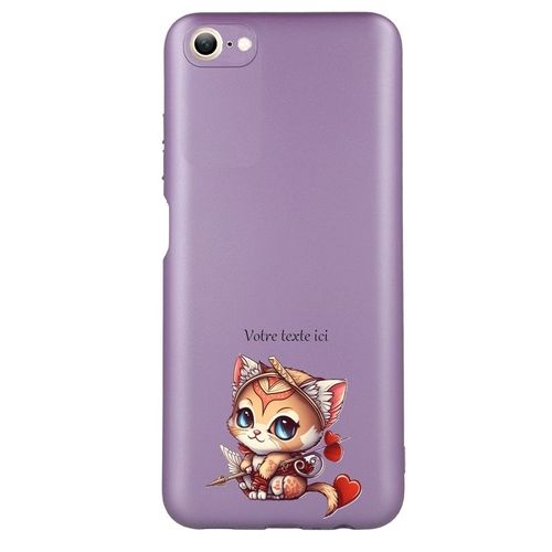 Coque Tpu Effet Metallique Violet Pour Iphone 7 8 Et Se Chat Et Samourai Kawaii Coeur