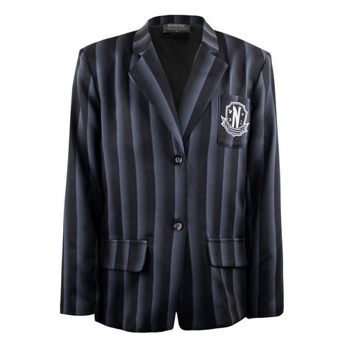 Cinereplicas Mercredi Veste Costume Nevermore Academy Black Striped Blazer