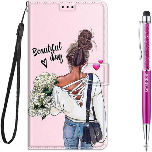 Coque Pour Xiaomi Redmi Note 4 / 4x, Mode Cratif Effet Bookstyle Dsign Tui De Protection Housse En Pu Cuir Avec Portefeuille Fermeture Magntique Fentes Pour Cartes (Fille)