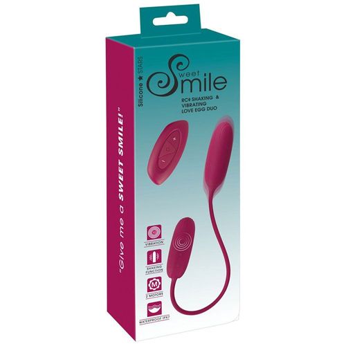 Sweet Smile Vibromasseur Telecommande Shaking And Vibrating Love Egg Duo