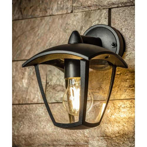 Cgc Lighting Applique Murale Exterieur Lanterne D'entraîneur De Mur Extérieur Noir Vers Le Bas De L'ampoule À Vis Standard Du Luminaire E27 De Direction