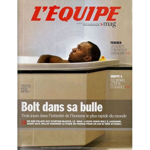 L'équipe Mag  N° 1408 : Bolt Dans Sa Bulle - Trois Jours Dans L'intimité De L'homme Le Plus Rapide Du Monde