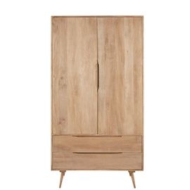 Armoire 2 Portes 2 Tiroirs En Manguier Massif
