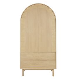 Armoire 2 Portes Battantes Gravées 2 Tiroirs
