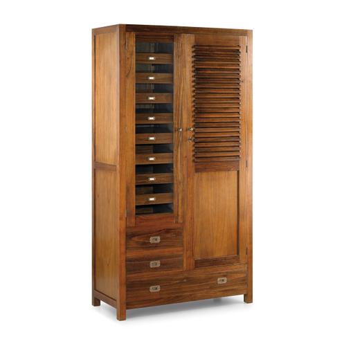 Armoire En Bois De Mindi Marron 3 Tiroirs H200