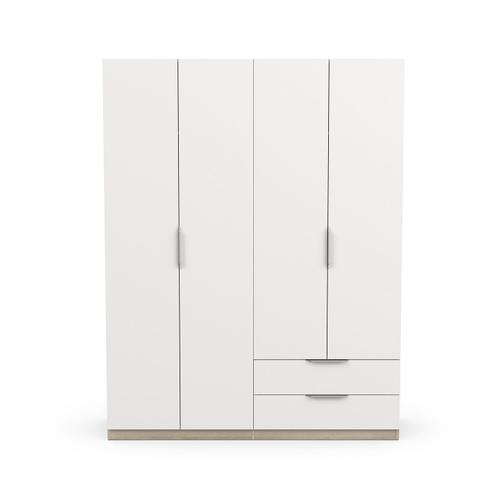 Armoire 4 Portes Et 2 Tiroirs - L157,3 Cm