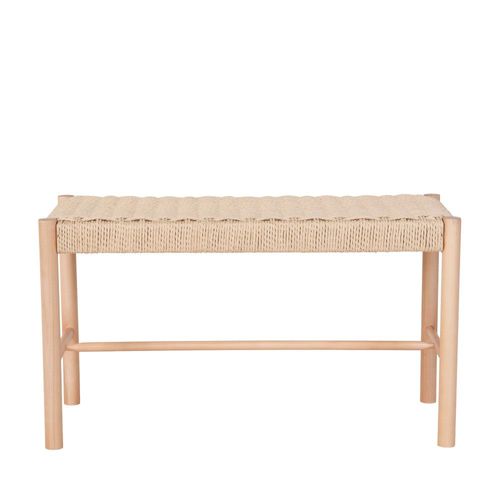 Banc En Bois Et Corde Tressée L80cm Naturel