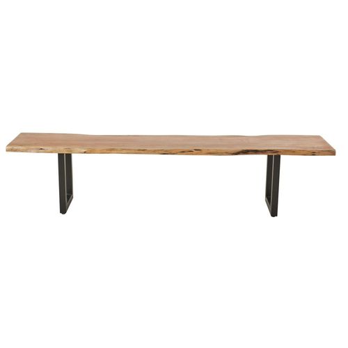 Banc En Acacia Et Métal Noir