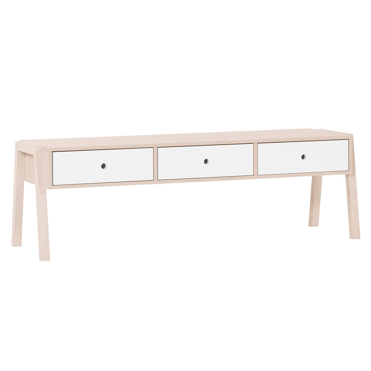 Banc 3 Tiroirs Blanc