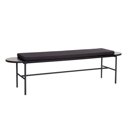 Banc En Coton, Bois D'eucalyptus, Fer, Nylon Et Polyester Noir