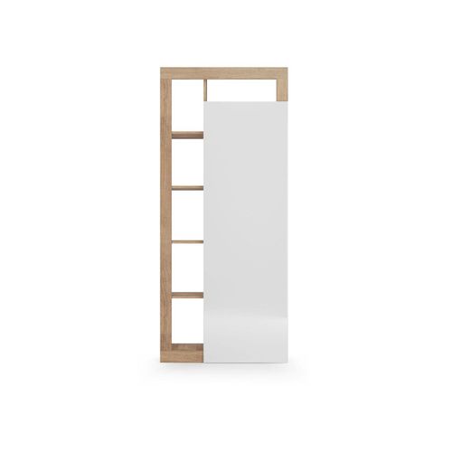 Armoire De Rangement 2 Portes Avec Miroir - H210 Cm