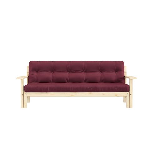 Canapé Convertible En Pin Massif Avec Futon Bordeaux 2 Places