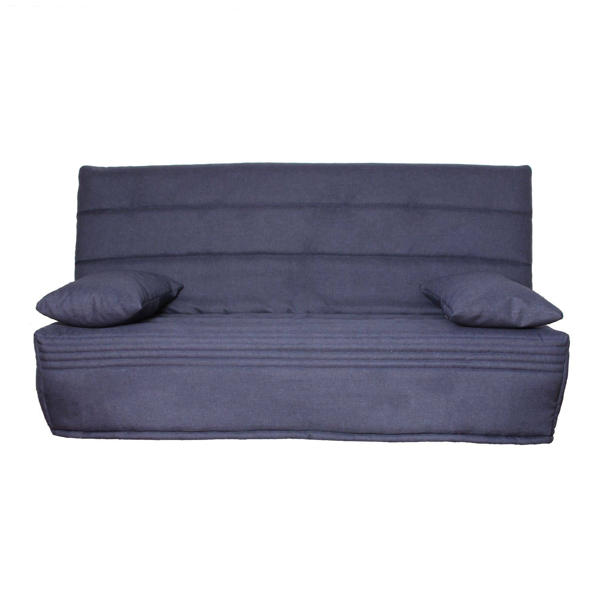 Banquette Clic-Clac Avec Matelas En Mousse Bleu