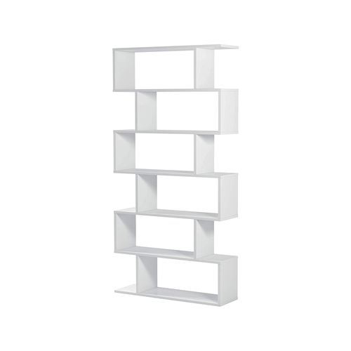 Bibliothèque Effet Bois Blanc Brillant