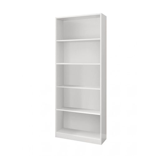 Bibliothèque Avec 4 Étagères Effet Bois Blanc