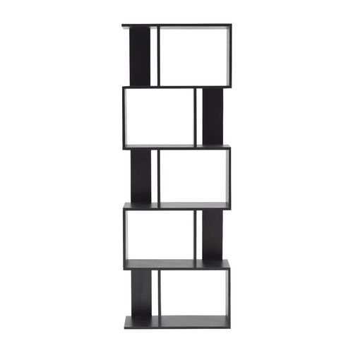Bibliothèque Avec 5 Étagères En Mdf Noir