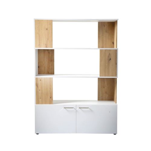 Bibliothèque 3 Étagères 2 Portes - H163cm