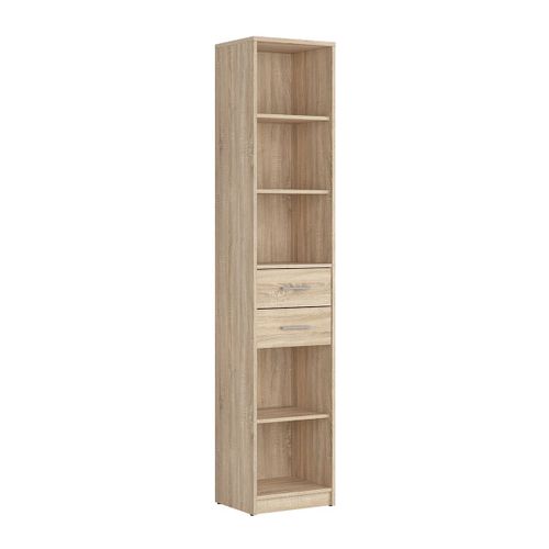 Bibliothèque 2 Tiroirs Stratifiés Naturel