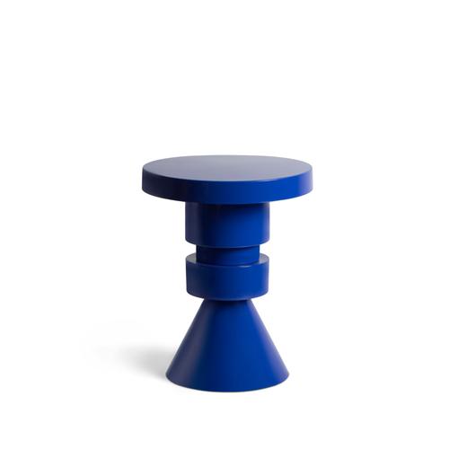 Table D'appoint En Métal Avec Finition Satinée Bleu Prusse