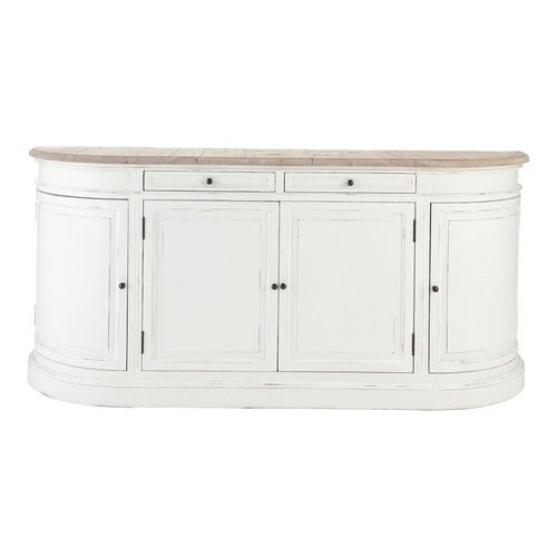 Buffet 4 Portes 2 Tiroirs En Bouleau Ivoire