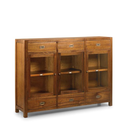 Buffet En Bois De Mindi Marron 6 Tiroirs L160